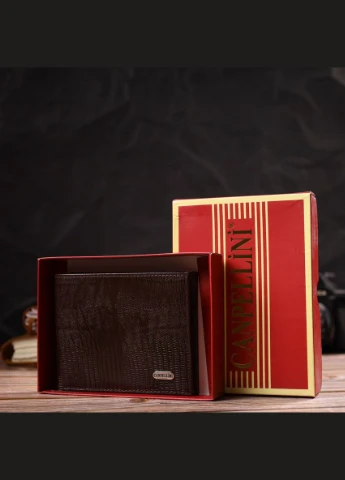 Удобное мужское портмоне из натуральной фактурной кожи 21869 Canpellini (329150247)