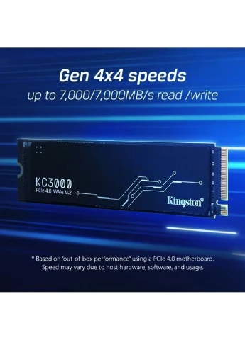 SSD-накопичувач M.2 KC3000 2 ТБ NVMe PCIe 4.0 2280 3D TLC Kingston (402280162)
