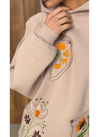 Женские худые с вышивкой на флисе "Птичка" No Brand (367254560)