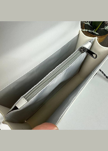 Женская сумочка клатч на цепочке из экокожи рептилия мини сумка белая (sku_836Б) No Brand (330576779)