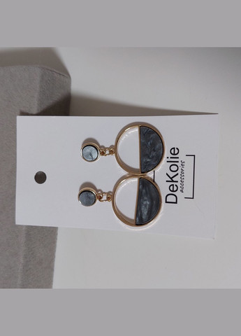 Сережки висячі BS026 темно-сірі DeKolie (332177679)