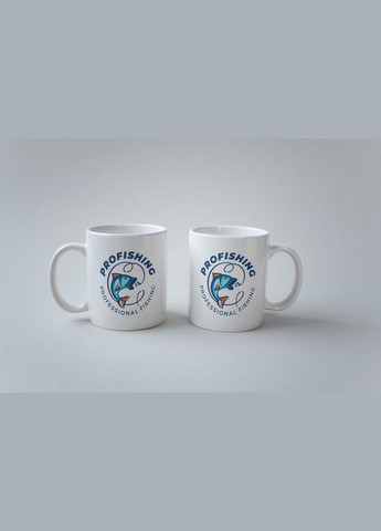Кружка з принтом "Professional Fishing" 330 мл Біла No Brand (324264186)