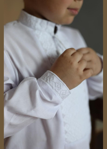 Сорочка вишиванка дитяча для хлопчика біла по білому No Brand (341327758)