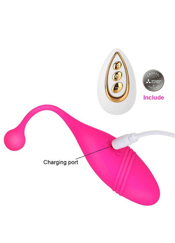 Віброяйце бездротове з пультом дистанційного керування 10 режимів вібрації Vibrating Egg China (360533693)