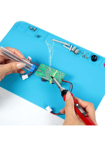 Паяльний набір в пеналі 936H-20, паяльник 80 Вт, LCD, 180-480°C, жала 900М, олово, інструменти, підставка No Brand (322567072)