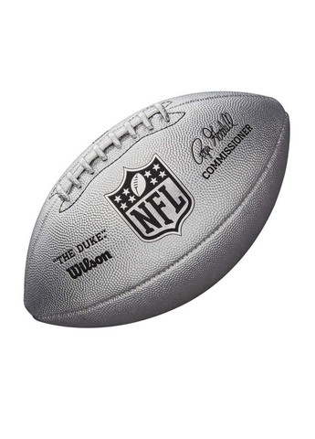 Мяч для американского футбола Duke Metallic Edition Silver (стандартный размер) Wilson (369142018)
