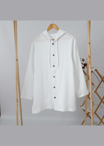 Мусліновий літній жіночий костюм шорти+туніка з капюшоном No Brand (330798295)