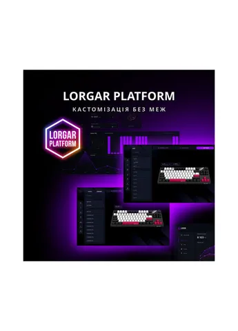 Клавиатура KBP70TKLW Wireless TKL Mechanical Pro UA Black/Red (LRG-KBP70TKLW-BK-US) LORGAR (390753493)