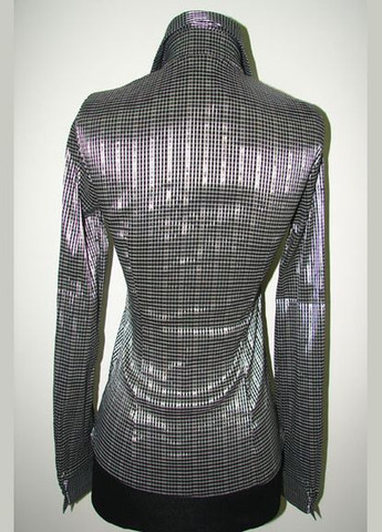 Срібляста блузка жіноча картата темна р03 2 Льва