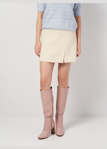 Светло-бежевая повседневный однотонная юбка H&M