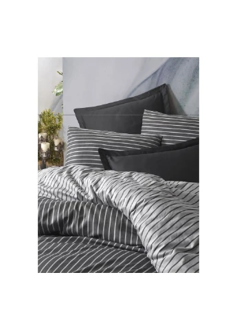 Постельное белье BAMBU SATEN ANTRASIT двуспальное - евро Cotton Box (380928295)