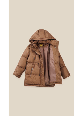 Коричневая зимняя куртка для девочки gbc02354 152 см коричневый shop (2888000021779) LAWA