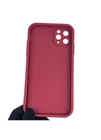 Чехол силиконовый Soft Touch с 3D принтом женским для iPhone 11 Pro Max бордовый (Полная защита камеры) Apple (373671997)