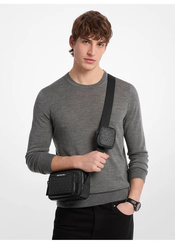 Сумка Cooper Signature Logo Camera Crossbody Bag With Pouch Black 37T5LCOM1B-BLACK-120436 Michael Kors (397998336)