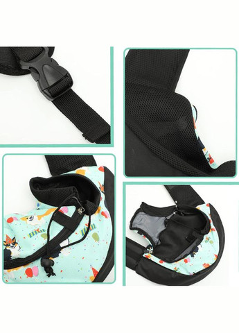 Слінг-переноска для котів і собак SY-2022-1024-93 Green Corgi dog 4 шт. Lesko (356500326)