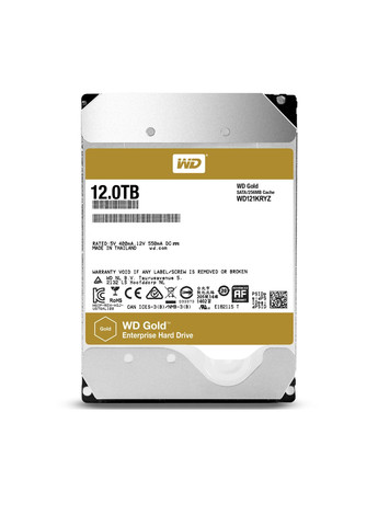 WD Жесткий диск 12TB 3.5" 7200 256MB SATA Gold Western Digital (314749966)