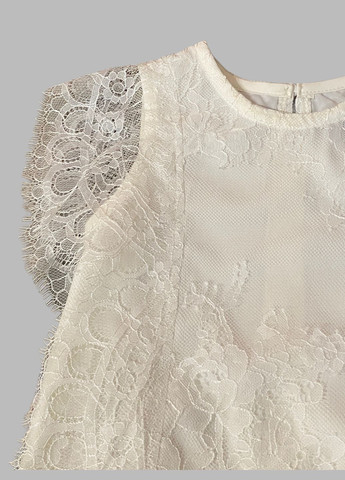 Школьная блуза с коротким рукавом для девочки молочная Baby Angel (342199590)