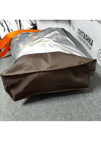 Коричнева Сумка шоппер із світловідбиваючими кишенями. Svitashka Oxford No Brand (306743987)