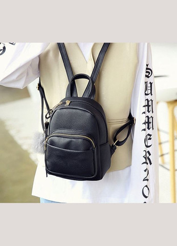 Жіночий маленький рюкзак екошкіра Чорний No Brand (334730063)