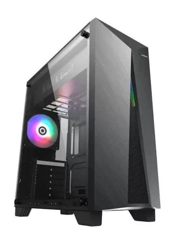 Корпус Nova N6,, без БП, Midi Tower, ATX / Micro ATX / Mini ITX, 1хUSB 3.0, 1хUSB 2.0, 1x120 мм LED, 430x200x437 мм, 0.5 мм, GameMax (395350169)