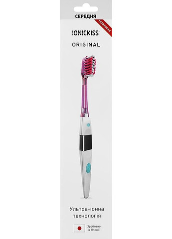 Ионная зубная щетка средней жесткости, розовая Medium Ионная зубная щетка средней жесткости, розовая (2-962807) IONICKISS (369794934)