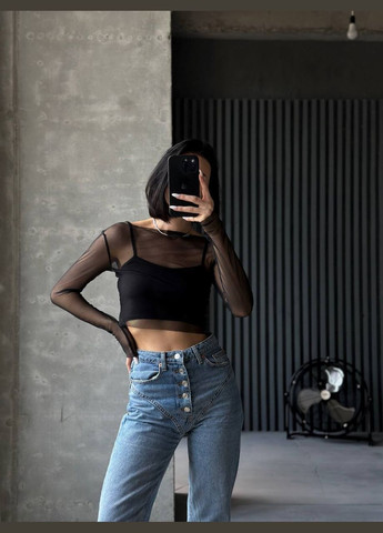 Трендовий подвійний топ з окремою сіткою-логсливом Vakko (327141831)