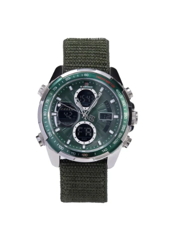 Наручні годинники Naviforce кварцові 46x17 мм метал шкіра темно-зелені No Brand Fly Army Hook Green (401850478)