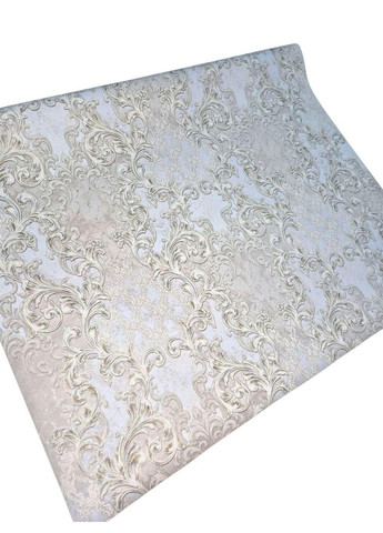 Обои виниловые флизелиновые 10.05×1.06 м Славянские 3755-06, бежево-серые в спальню, зал, гостиную, комнату Слов'янські шпалери (340275438)