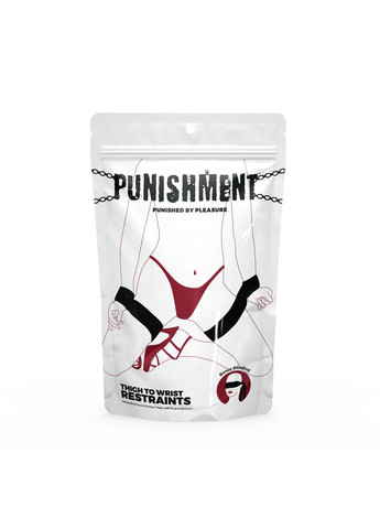Фиксаторы для руки и бедра Thigh to Wrist Restraints - Black Punishment (331149233)