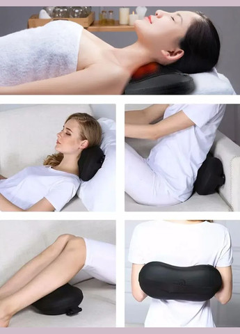 Массажная роликовая подушка Massage Pillow MS8028 электрический массажер Шиацу Черный VTech (333034898)