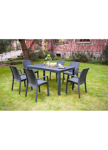 Стол для сада пластиковый Houston, графит. Bica (362582850)