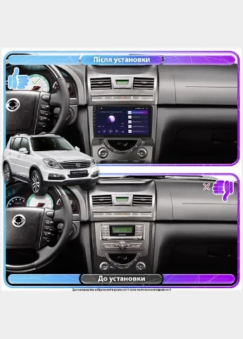 Штатна магнітола для SsangYong Rexton III 2012-2017 екран 9" 2/32Gb CarPlay 4G Wi-Fi GPS Prime Lesko (378905552)