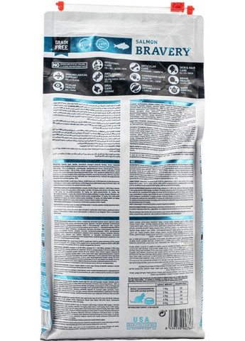 Сухой корм для взрослых кошек Salmon Adult Cat с лососем 7 кг (8436538947630) Bravery (341675087)