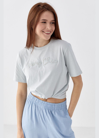 Футболка з написом Very Сhic з бісеру Lurex - (332199999)