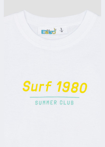 Біла літня футболка з коротким рукавом для хлопчика колір білий цб-00243929 Essu