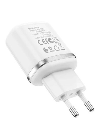 Зарядное устройство BA36A High Speed USB QC3.0 + cable USB to USB-C 18W White (6931474715975) Borofone BA36A High Speed USB QC3.0 + cable USB to USB-C 18 (369879049)