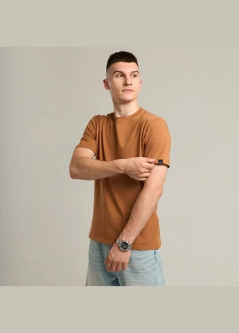 Койот чоловіча класична футболка однотонна койот з коротким рукавом No Brand