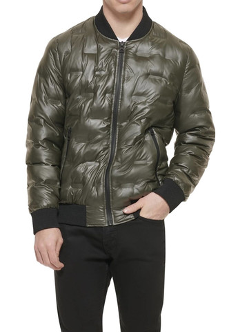 Оливкова демісезонна куртка бомбер Guess