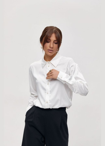 Жіноча шовкова блуза з високим коміром (3054) Bellise (334710405)