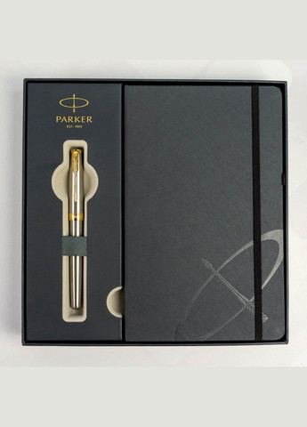 Набір SONNET Stainless Steel GT FP F пір'яна ручка + блокнот 84 111b24 Parker (316518540)