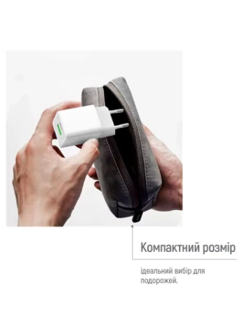 Зарядное устройство C101A GaN Mini 20W PD PPS USB-C + USB-A QC4.0 + cable USB-C to USB-C black (CW-CHS062PDC-WT) Colorway (382056242)