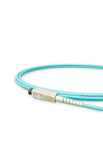 Патч-корд оптический SC/UPC-SC/UPC Бирюзовый LSZH, Multimode OM3 (MM), Simplex, 2мм - 2 м NanoConnect (299337782)