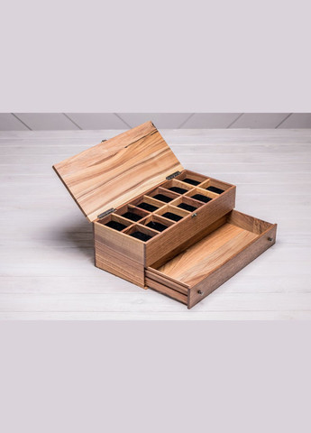 Коробочка для годинників з дерев'яною кришкою 12 з ящиком EcoWalnut (295266151)