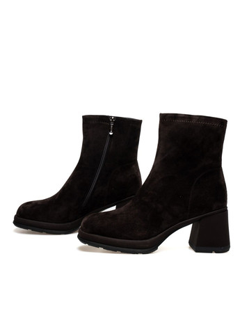 Зимние ботинки 01720 коричневые Brocoli из натуральной замши