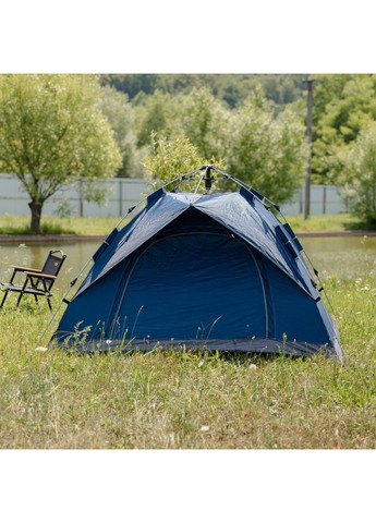 Палатка кемпинговая трехместная 190×190×140 (см) автоматическая LU-002 Синий LUGI (370439183)