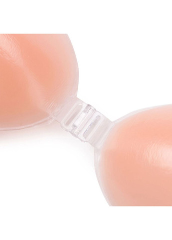 Бежевий invisible bra з потовщеною чашкою без бретелів без спинки для відкритого одягу No Brand без кісточок силікон