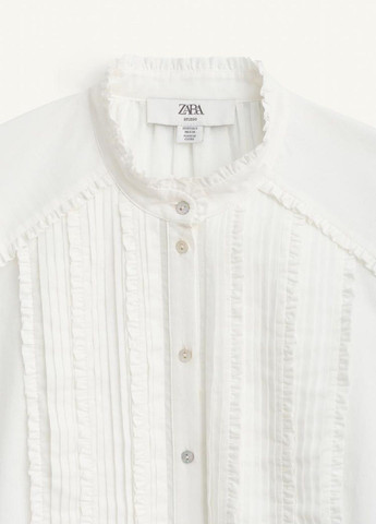 Белая рубашка однотонная Zara