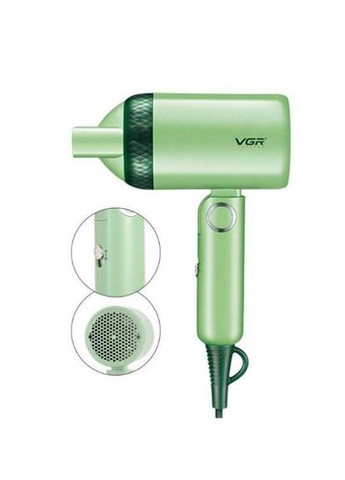 Дорожній складний фен для волосся V-421 з насадкою та складною ручкою 1200 Вт VGR (322617696)