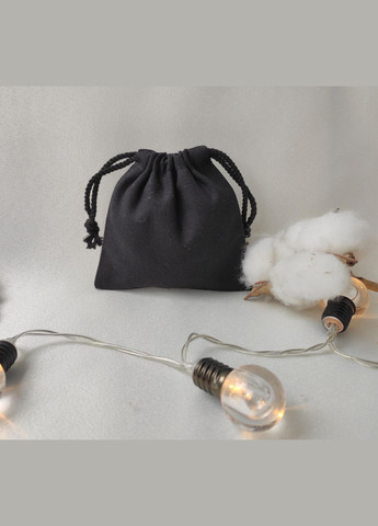 Эко мешочек черный плотный мешок для хранения и упаковки 10х10 см шнур хлопковый No Brand (329888975)