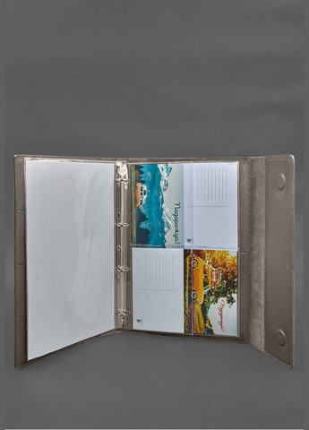 Кожаная папка для документов "Семейная" А4 на сегрегаторе с файлами темно-бежевая (A-028629) BlankNote (330144491)